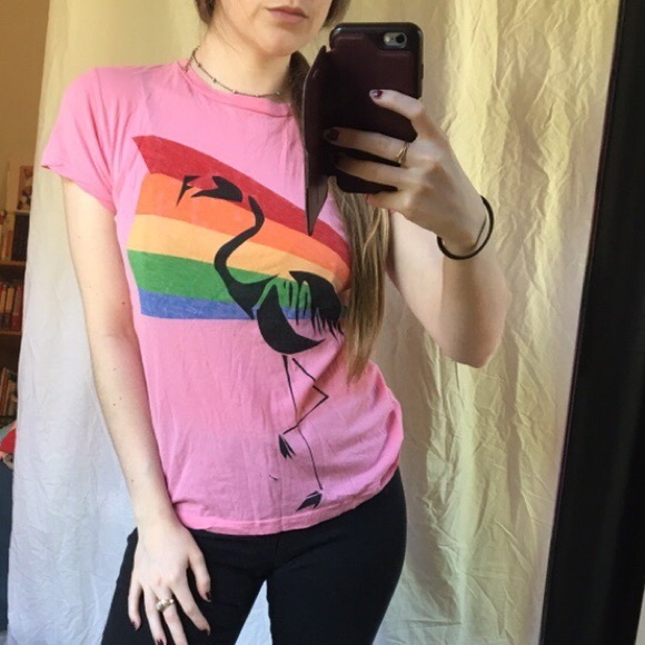 dELiA*s Rainbow Flamingo Tee - Picture 4 of 4